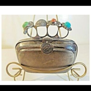 RARE Vintage Rockwell Tharp Silver Ring Clutch